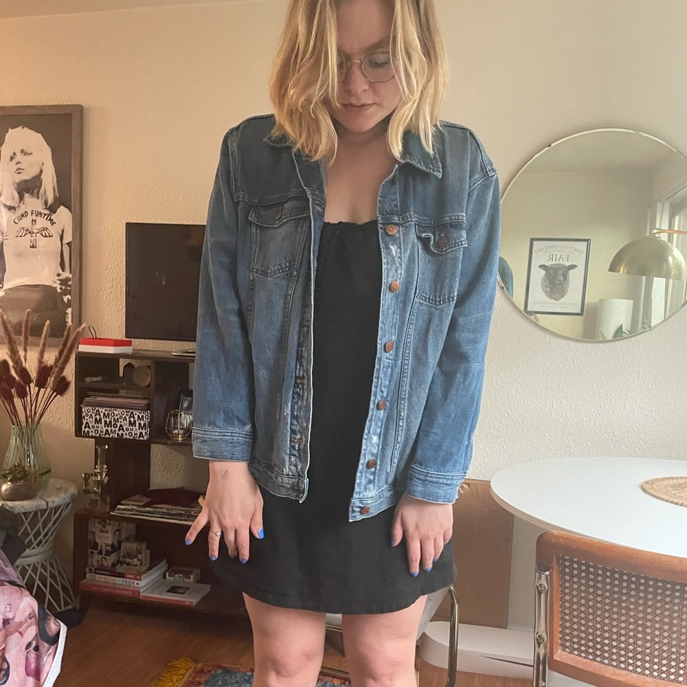 madewell oversized denim jacket
